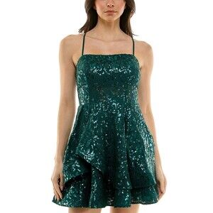 Katia Rae Dress Hunter Sequined, L